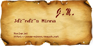 Jónás Minna névjegykártya